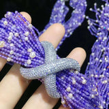 30x40mm Women's CZ-inlaid Pearl Bracelet Buckle