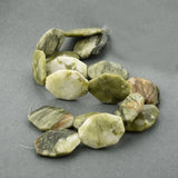 30x50mm Green Natural Stone Beads Strand 16''
