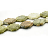 30x50mm Green Natural Stone Beads Strand 16''