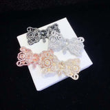 Women's CZ-Inlaid Pearl Bracelet Buckle, Necklace and Sweater Chain Connection