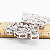 Women's CZ-Inlaid Pearl Bracelet Buckle, Necklace and Sweater Chain Connection
