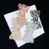 Women's CZ-Inlaid Pearl Bracelet Buckle, Necklace and Sweater Chain Connection