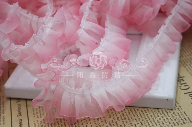 Ruffle Lace Trim Ribbon for DIY Clothes 0.98'' Width