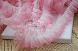 Ruffle Lace Trim Ribbon for DIY Clothes 0.98'' Width
