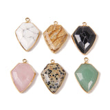 Natural Stone Pendant Faceted Quartz Aventurine Charms for Jewelry Making