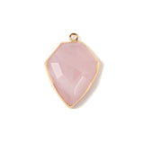 Natural Stone Pendant Faceted Quartz Aventurine Charms for Jewelry Making