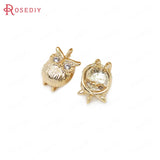 6PCS 7.5x12MM Owl Charms Pendants Jewelry Making Diy Findings