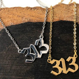 Detroit Old English A Necklace