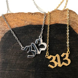 Detroit Old English A Necklace