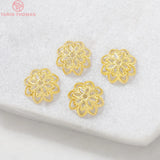 20PCS 11x4MM 24K Plated Brass Beads Caps Tassel Caps High Diy Jewelry Accessorie