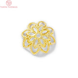 20PCS 11x4MM 24K Plated Brass Beads Caps Tassel Caps High Diy Jewelry Accessorie