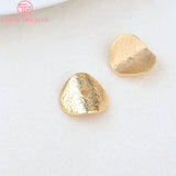 20PCS 10x10MM Hole 1MM 24K Brass Matte Bead Caps High Jewelry Making