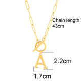 316 Stainless Steel Initial Letter Necklace for Women Choker Jewelry Gift