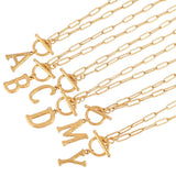 316 Stainless Steel Initial Letter Necklace for Women Choker Jewelry Gift