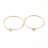 316 Stainless Steel Hoop Earring Findings 25x0.7mm Golden