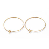 316 Stainless Steel Hoop Earring Findings 25x0.7mm Golden