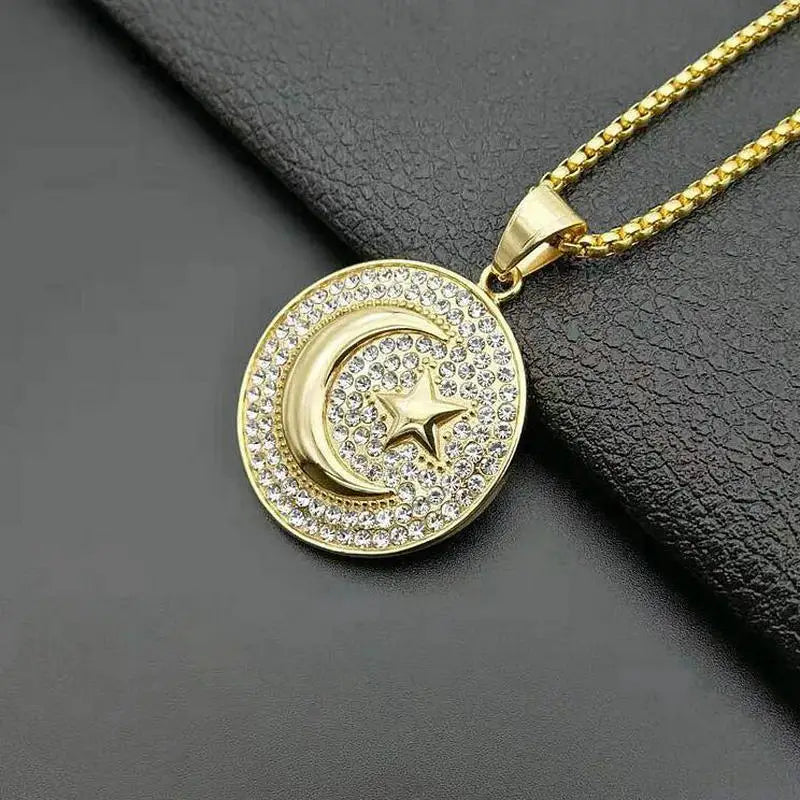 Islamic Star and Moon Flag Pendant