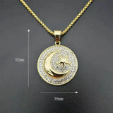 Islamic Star and Moon Flag Pendant