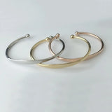 316L Female Initial Bracelet Personalized Letter C Metal Charm Gift