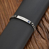 316L Medical Alert Stainless Steel Bracelet Engraved Diabetes Allergy