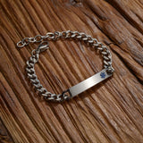 316L Medical Alert Stainless Steel Bracelet Engraved Diabetes Allergy