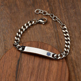 316L Medical Alert Stainless Steel Bracelet Engraved Diabetes Allergy
