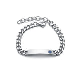 316L Medical Alert Stainless Steel Bracelet Engraved Diabetes Allergy
