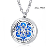 316L Silver Perfume Locket Necklace 30mm Aromatherapy Essential Oil Diffuser