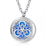 316L Silver Perfume Locket Necklace 30mm Aromatherapy Essential Oil Diffuser