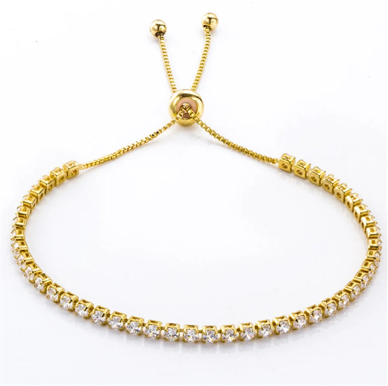 316L Stainless Inlaid Crystal Titanium Steel Bracelet