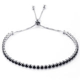 316L Stainless Inlaid Crystal Titanium Steel Bracelet