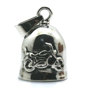 316L Stainless Jingle Bell Moto Biker Pendant