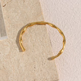 316L Stainless Steel 18K Plated Cuff Bracelet for Women