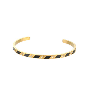316L Stainless Steel 18K Plated Cuff Bracelet for Women