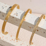 316L Stainless Steel 18K Plated Cuff Bracelet for Women