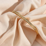316L Stainless Steel 18K Plated Cuff Bracelet for Women