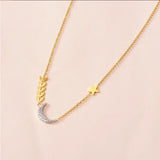 Zircon Moon Star Choker Necklace Women