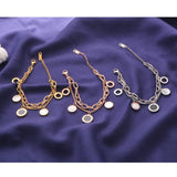 2 Layer Shells Round Chain Bracelets for Women