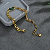 316L Stainless Steel Zircon Embedded Bracelet for Women