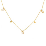 316L Stainless Steel Zircon Square Choker Necklace