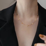 316L Stainless Steel Zircon Square Choker Necklace