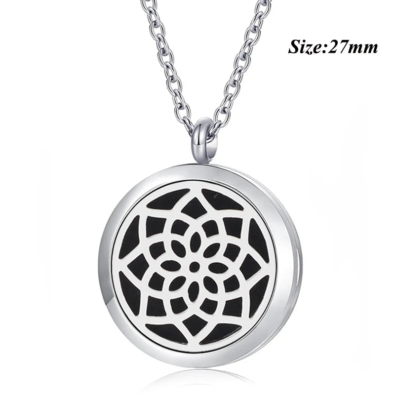 316L Stainless Steel Silver Magnetic Aromatherapy Locket
