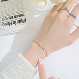 316L Stainless Steel Square Zircon Bracelet Ladies Jewelry
