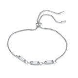316L Stainless Steel Square Zircon Bracelet Ladies Jewelry