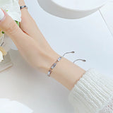 316L Stainless Steel Square Zircon Bracelet Ladies Jewelry