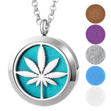 30mm Stainless Steel Aromatherapy Diffuser Necklace Pendant with 10 Oil Pads