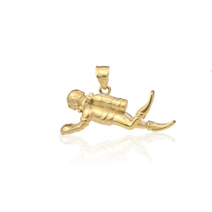 316L Stainless Steel 3D Diver Charms Pendants for Jewelry Making