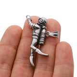 316L Stainless Steel 3D Diver Charms Pendants for Jewelry Making
