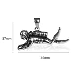 316L Stainless Steel 3D Diver Charms Pendants for Jewelry Making