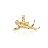 316L Stainless Steel 3D Diver Charms Pendants for Jewelry Making